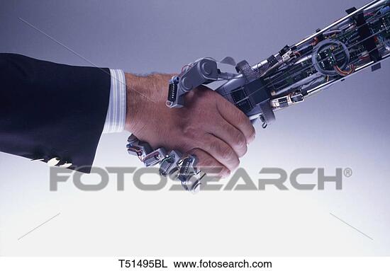 Shaking Hands Trash Robot