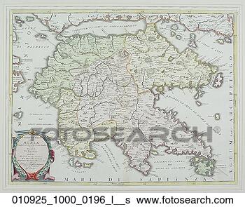 Stock Photo - geography, cartography, 
europe, corinth, 
coast, greece, 
1680. fotosearch 
- search stock 
photos, pictures, 
images, and photo 
clipart