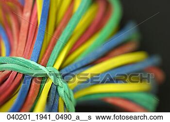Stock Photo - colorful, closeup, 
rubber bands, 
rubberbands, bunch. 
fotosearch - search 
stock photos, 
pictures, images, 
and photo clipart