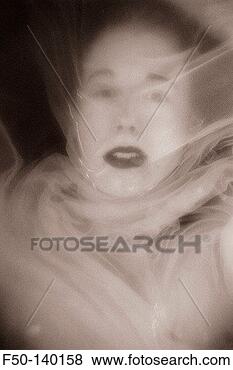 Stock Photo - woman in water 
with veil over 
her face. fotosearch 
- search stock 
photos, pictures, 
images, and photo 
clipart