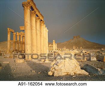 Stock Photo - ruins of the main 
street, before 
a sandstorm palmyra 
syria. fotosearch 
- search stock 
photos, pictures, 
images, and photo 
clipart