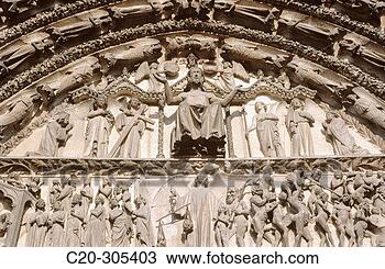 Stock Photo - doomsday at sculptured 
door saint-etienne 
cathedral bourges 
cher. fotosearch 
- search stock 
photos, pictures, 
images, and photo 
clipart