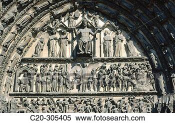 Stock Image - doomsday at sculptured 
door saint-etienne 
cathedral bourges 
cher. fotosearch 
- search stock 
photos, pictures, 
images, and photo 
clipart