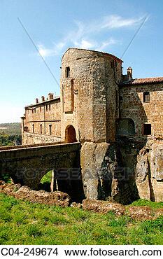 Stock Photo - orsini fortress 
sorano italy. 
fotosearch - search 
stock photos, 
pictures, images, 
and photo clipart