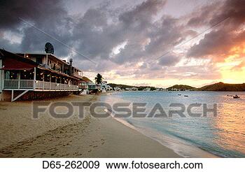Stock Photograph - nettuno restaurant 
on grand case´s 
beach st martin 
island french 
west. fotosearch 
- search stock 
photos, pictures, 
images, and photo 
clipart