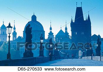 Stock Photo - bridge tower from 
chales bridge 
at dawn prague 
czech republic. 
fotosearch - search 
stock photos, 
pictures, images, 
and photo clipart