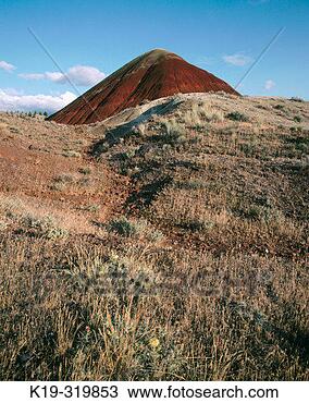 Stock Photo - cinder cone painted 
hills john day 
fossil beds national 
monument. fotosearch 
- search stock 
photos, pictures, 
images, and photo 
clipart