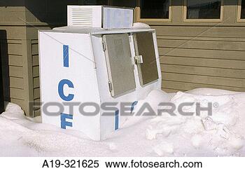 Stock Image - outdoor ice machine 
after heavy snow 
storm cape henlopen 
state park. fotosearch 
- search stock 
photos, pictures, 
images, and photo 
clipart