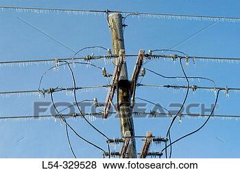 Stock Photo - powerlines sag 
after ice storm. 
fotosearch - search 
stock photos, 
pictures, images, 
and photo clipart