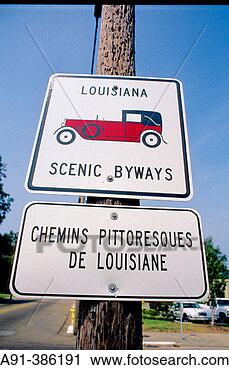 Stock Photography - signs written 
in french  lafayette 
cajun county louisiana 
usa. fotosearch 
- search stock 
photos, pictures, 
images, and photo 
clipart