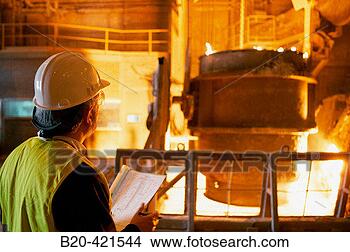 Stock Photo - technician in 
foundry, steel 
industry biscay, 
euskadi, spain. 
fotosearch - search 
stock photos, 
pictures, images, 
and photo clipart