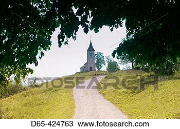 Stock Photo - church of st prim 
& kamnik-savinja 
alps morning kamnik 
gorenjska. fotosearch 
- search stock 
photos, pictures, 
images, and photo 
clipart