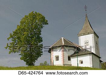 Stock Photo - church of st prim 
& kamnik savinja 
alps morning jamnik 
gorenjska. fotosearch 
- search stock 
photos, pictures, 
images, and photo 
clipart