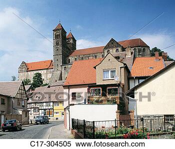 Stock Image - germany,  quedlinburg, 
 harz foreland, 
 saxony-anhalt, 
 castle hill. 
fotosearch - search 
stock photos, 
pictures, images, 
and photo clipart