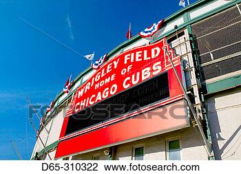 Stock Photo - wrigley field, 
 home of the chicago 
cubs baseball 
team,  stadium 
sign. fotosearch 
- search stock 
photos, pictures, 
images, and photo 
clipart
