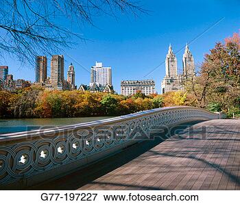 Picture - bow bridge at 
central park new 
york city usa. 
fotosearch - search 
stock photos, 
pictures, images, 
and photo clipart