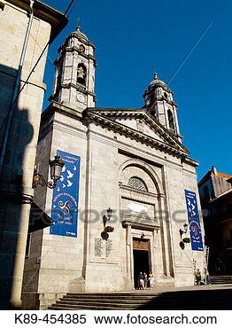 Stock Image - con-cathedral 
of santa maria, 
vigo pontevedra 
province, galicia, 
spain. fotosearch 
- search stock 
photos, pictures, 
images, and photo 
clipart