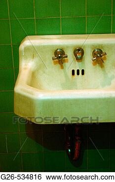 Stock Photo - dirty old sink 
in old restroom. 
fotosearch - search 
stock photos, 
pictures, images, 
and photo clipart