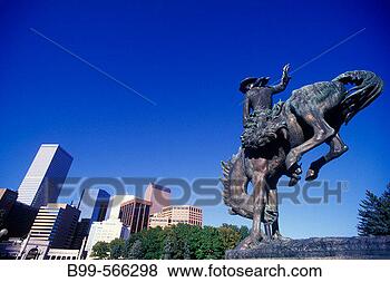 Stock Photo - cowboy statue, 
civic center &downtown 
skyline, denver, 
colorado, usa. 
fotosearch - search 
stock photos, 
pictures, images, 
and photo clipart