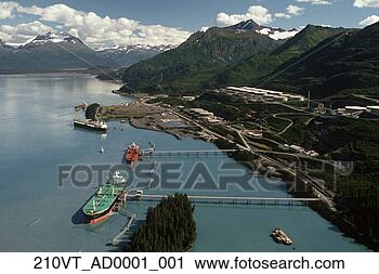 Stock Photography - alaska oil marine 
terminal tankers 
loading oil valdez 
southcentral. 
fotosearch - search 
stock photos, 
pictures, images, 
and photo clipart