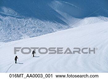 Arquivo de Fotografia - geleira,  alasca, 
 gama,  denali, 
 natl,  parque, 
 interior,  skiiers. 
fotosearch - busca 
de fotos, imagens 
e clipart
