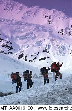 Stock Photography - mountain climbers 
byron glacier 
southcentral ak 
spring. fotosearch 
- search stock 
photos, pictures, 
images, and photo 
clipart