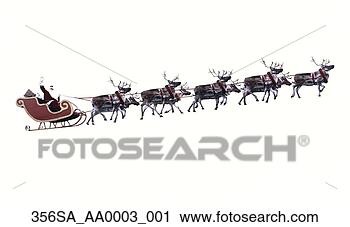 Stock Photography - santa sleigh reindeer 
flying digital 
composite. fotosearch 
- search stock 
photos, pictures, 
images, and photo 
clipart