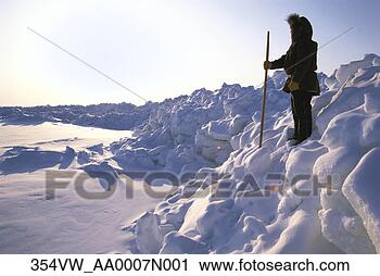 Stock Photography - inupiat eskimo 
viewing arctic 
ocean barrow alaska. 
fotosearch - search 
stock photos, 
pictures, images, 
and photo clipart