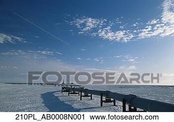 Stock Photography - pipeline north 
slope oil field 
winter arctic 
ak. fotosearch 
- search stock 
photos, pictures, 
images, and photo 
clipart