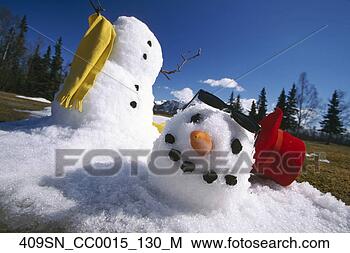 Hazır Fotoğraf - erime,  kardan 
adam,  bahar, 
 zaman,  southcentral, 
 alaska. fotosearch 
- foto, resim, 
görüntü ve foto 
klipart ara