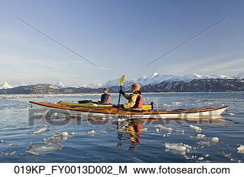 Hazır Fotoğraf - kadınlar,  deniz, 
 kayaking,  öldürmek, 
 yüzen buz kütlesi, 
 kachemak. fotosearch 
- foto, resim, 
görüntü ve foto 
klipart ara