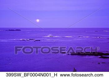 Banco de Imagem - lua,   levanta-se, 
  monashka,   
baía,   ft,   
abercrombie,  
 estado. fotosearch 
- busca de fotos, 
imagens e clipart