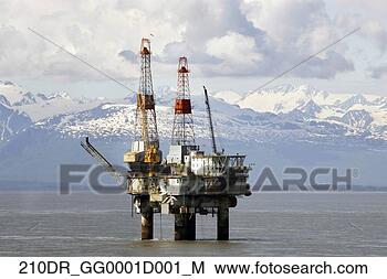 Banco de Imagem - aéreas,   perfurar, 
  plataforma, 
  cozinheiro, 
  entrada,   kenai. 
fotosearch - busca 
de fotos, imagens 
e clipart