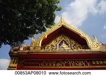 Stock Photography - kancanarama buddhist 
temple, roof details, 
singapore. fotosearch 
- search stock 
photos, pictures, 
images, and photo 
clipart