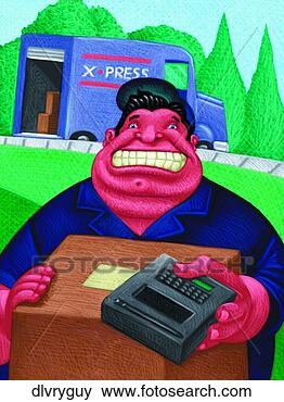 Stock Illustration - delivery guy. 
fotosearch - search 
clipart, illustration, 
drawings and vector 
eps graphics images
