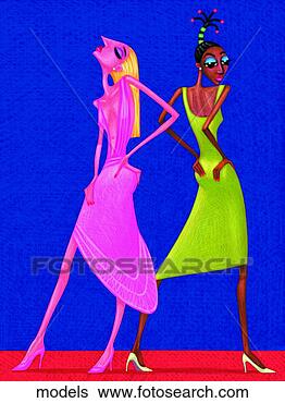 Stock Illustration - fashion models. 
fotosearch - search 
clipart, illustration, 
drawings and vector 
eps graphics images