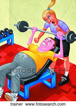Stock Illustration - personal trainer. 
fotosearch - search 
clipart, illustration, 
drawings and vector 
eps graphics images