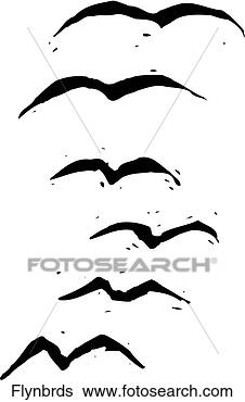 Clip Art - flying birds. 
fotosearch - search 
clipart, illustration, 
drawings and vector 
eps graphics images