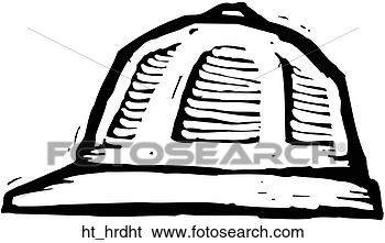 Clip Art of Hard Hat ht_hrdht - Search Clipart, Illustration Posters