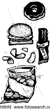 Clipart - unhealthy foods. 
fotosearch - search 
clipart, illustration, 
drawings and vector 
eps graphics images
