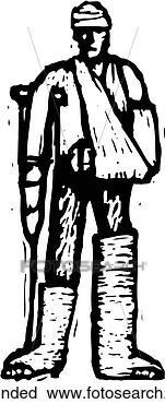 Clipart - walking wounded. 
fotosearch - search 
clipart, illustration, 
drawings and vector 
eps graphics images