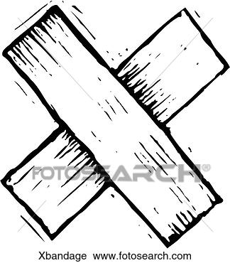 Clipart - x bandage. fotosearch 
- search clipart, 
illustration, 
drawings and vector 
eps graphics images