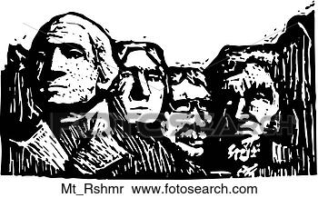 Clipart - mt,  rushmore. 
fotosearch - busca 
de ilustrações 
clipeart e desenhos