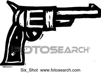 Clip Art - six shooter. fotosearch 
- search clipart, 
illustration, 
drawings and vector 
eps graphics images