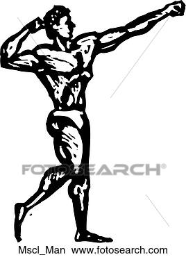Clipart - muscle man. fotosearch 
- search clipart, 
illustration, 
drawings and vector 
eps graphics images
