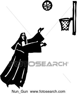 Clipart - nun & gun. fotosearch 
- search clipart, 
illustration, 
drawings and vector 
eps graphics images