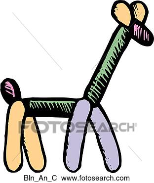 Clip Art - balloon animal. 
fotosearch - search 
clipart, illustration, 
drawings and vector 
eps graphics images