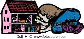 Clip Art - doll house. fotosearch 
- search clipart, 
illustration, 
drawings and vector 
eps graphics images