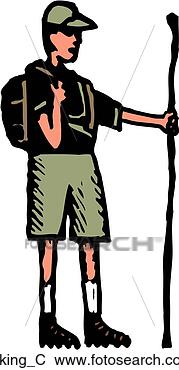 Clip Art - hiking. fotosearch 
- search clipart, 
illustration, 
drawings and vector 
eps graphics images