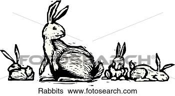 Clip Art - rabbit family. 
fotosearch - search 
clipart, illustration, 
drawings and vector 
eps graphics images